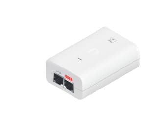 Adaptador PoE Ubiquiti af (48 VDC - 0.32 A) puerto Gigabit, ideal para equipos UniFi
