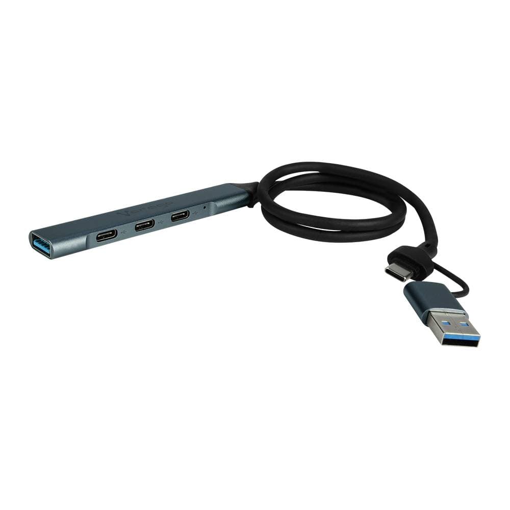 CONCENTRADOR HUB VORAGO HU-205 SLIM 3 TIPO C + 1 USB 3.0 ADAPTADOR C Y USB -