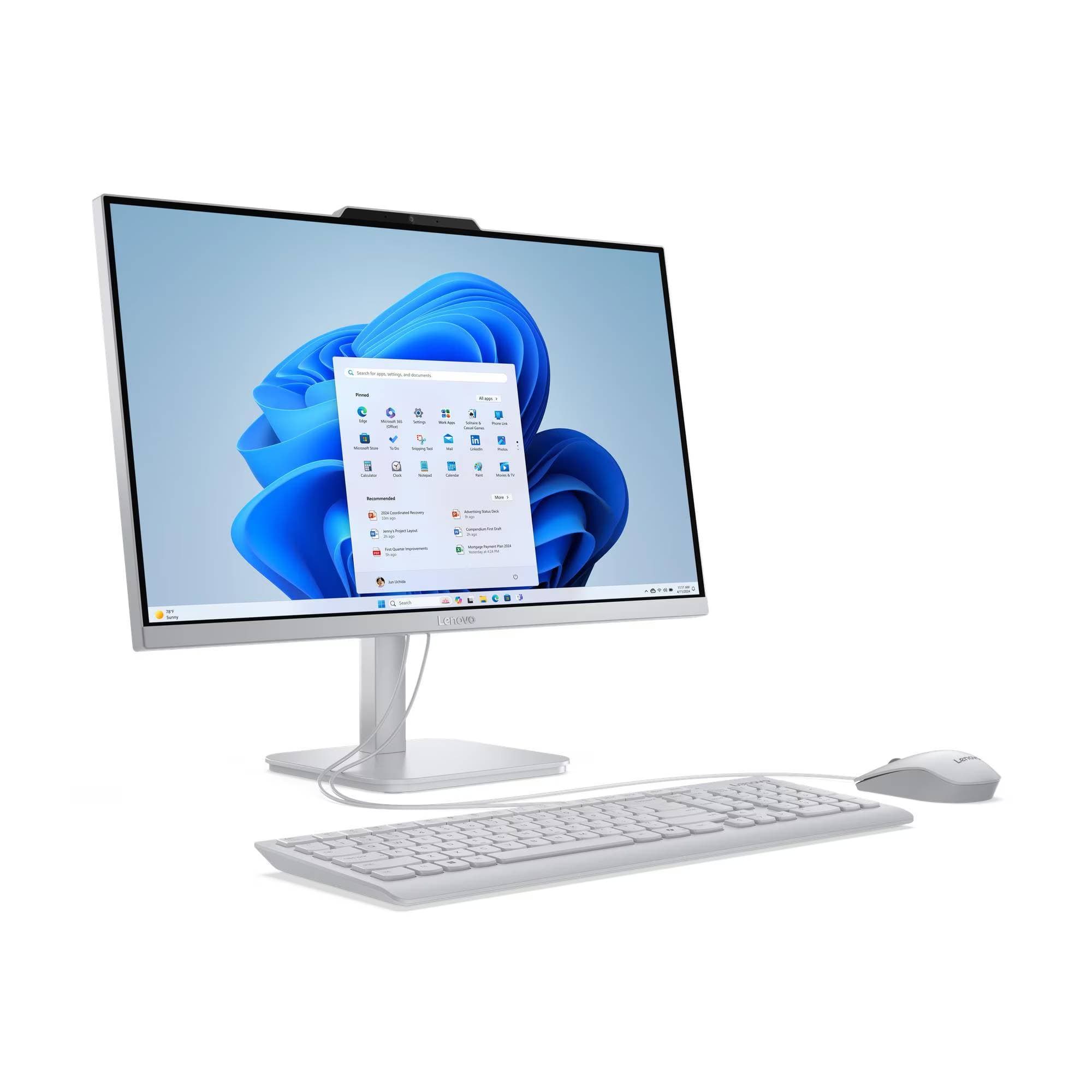 All in One Lenovo IdeaaCentre A100 - 24 pulgadas, Intel Core i3-N305, Ram 8GB, alm 256GB, W11 Home,