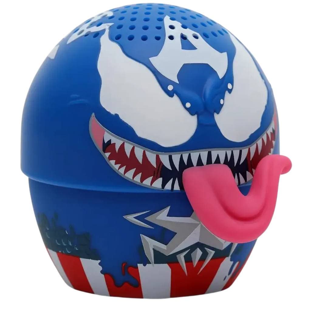 Bocina portatil mini Bitty Boomers Venomized Capitán América/Marvel. Bluetooth 5.0 Modelo BITTYVENOM2/NEW -