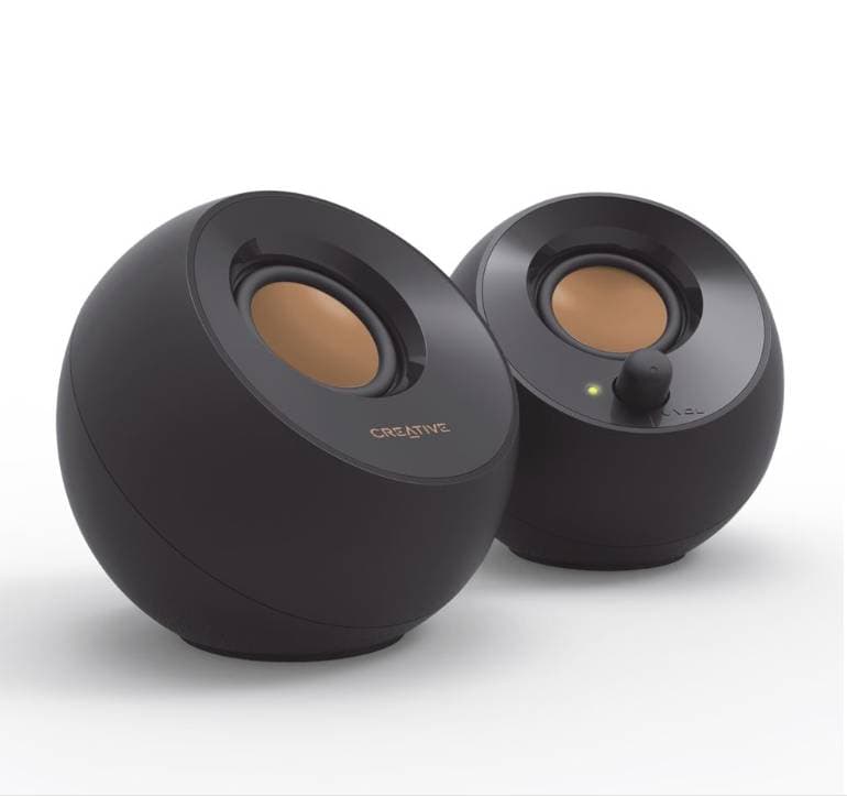 Altavoces Creative Pebble 2.0 alimentados por USB para PC y Laptops negros - MF1680 BK -