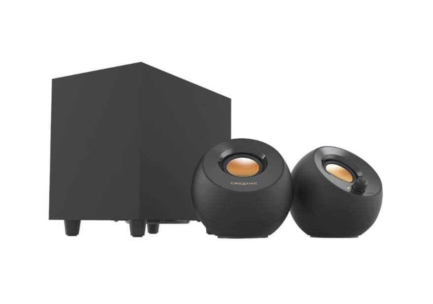 Altavoces Creative Pebble 2.1 8w con subwoofer alimentados por USB para PC y Laptops negros - MF0480 BK -