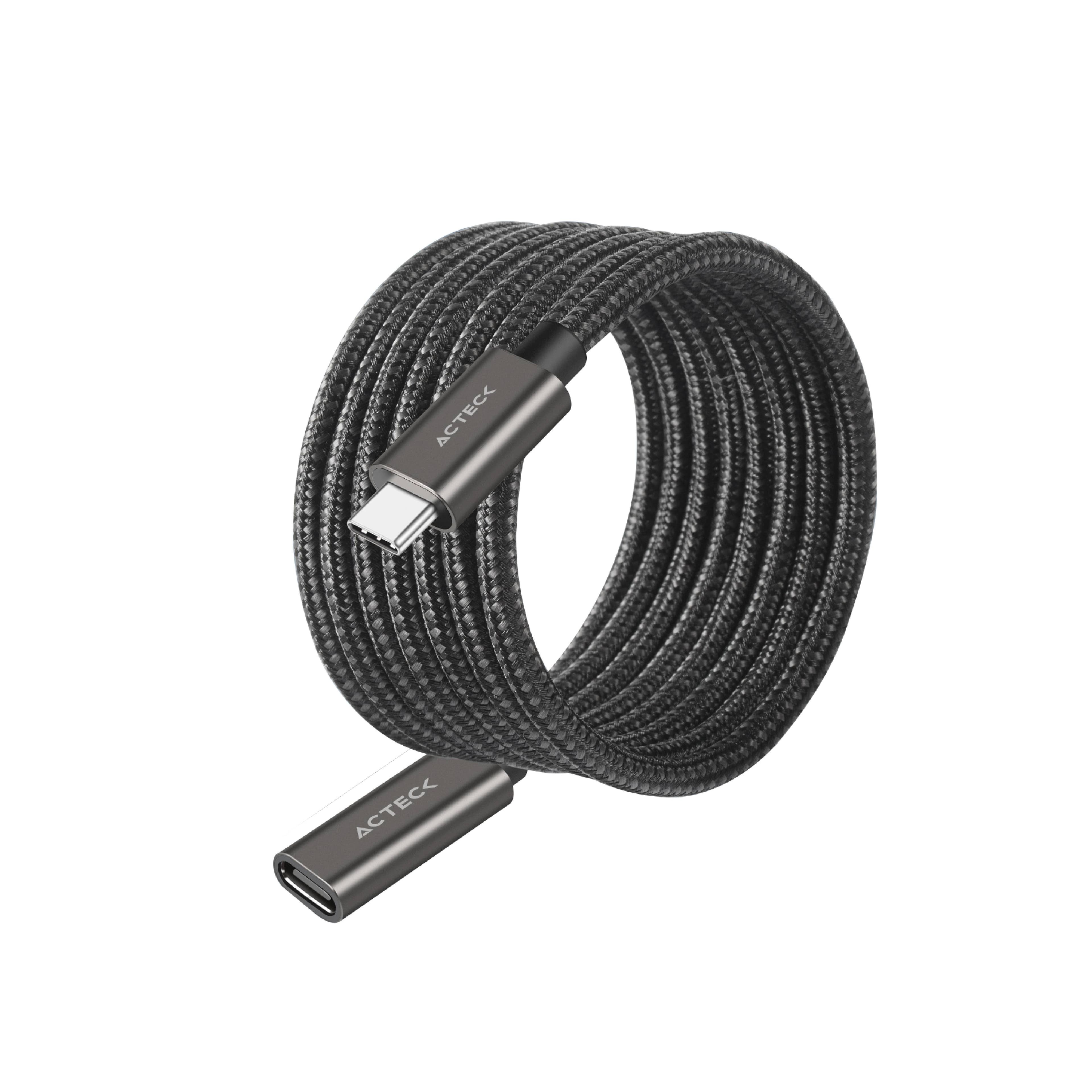 able Extensión Linx Plus CE414 Acteck Advance Series Cable Extensión USB C a USB C 3.1 - Largo 60cm, Macho a Hembra