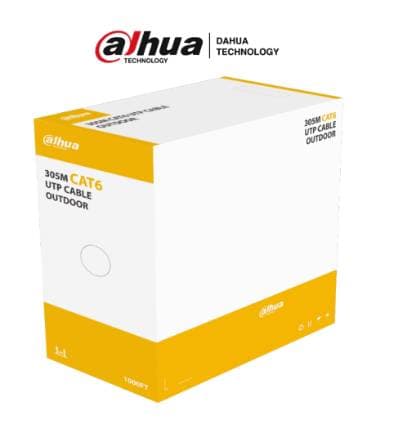 Bobina de Cable UTP para Exterior Cat6/ 100 Cobre/ 305 metros/ Color Negro/ Cubierta Exterior MDPE/ Cumple con Estandares ANSI/TIA 568-C.2/ RoSH -