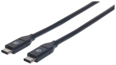354899 Cable USB-C macho a USB-C macho; USB 3.2 Gen 2 - largo 50cm, color Negro.
