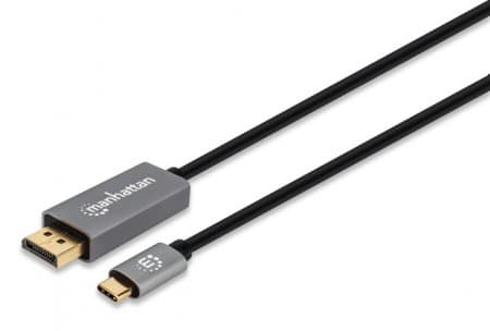 Cable USB-C a DisplayPort M MANHATTAN 354851 - USB C, DisplayPort, 3 m, Negro