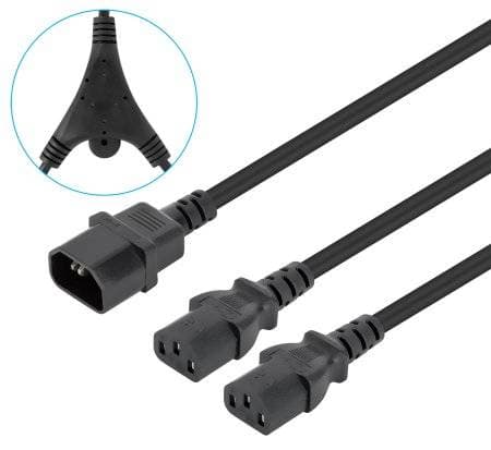 157469 CABLE DE CORRIENTE EN Y C14 A C13 -