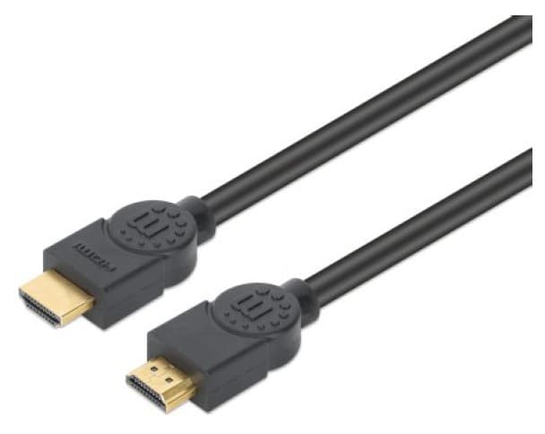 Cable HDMI 2.0 CL3 M-M de 3 m - 4K@60Hz, 18 Gbps, Ethernet, HDR, ARC, doble blindaje y contactos dorados para instalación en pared.