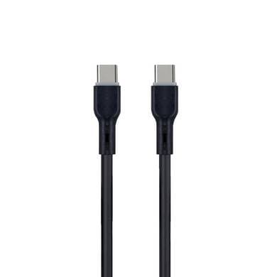 CABLE TIPO C a TIPO C - V3.0, MACHO/MACHO, CARGA RAPIDA, 25 CM, COLOR NEGRO, 6008614 BROBOTIX