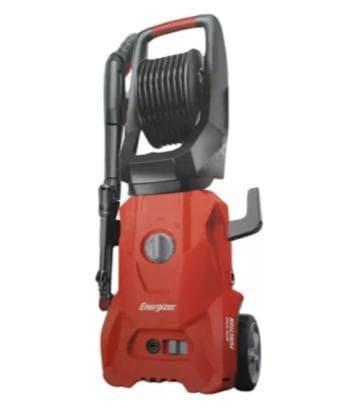 Hidrolavadora eléctrica ENERGIZER EZX1600: Motor de 1600 W - presión de 1800 psi y caudal de 420 L/h.