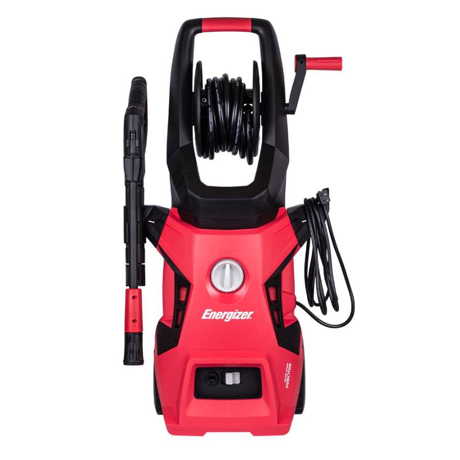 Hidrolavadora eléctrica ENERGIZER EZX1800: Motor de 1800 W - presión de 2000 psi y caudal de 420 L/h.
