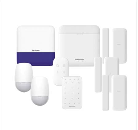 (AX PRO) KIT de Alarma AXP RO / Incluye: 1 Hub con bateria de respaldo/ 2 Sensores PIR / 3 Contactos Magnéticos mini / 1 Control Remoto / 1 Sirena Inalambr -