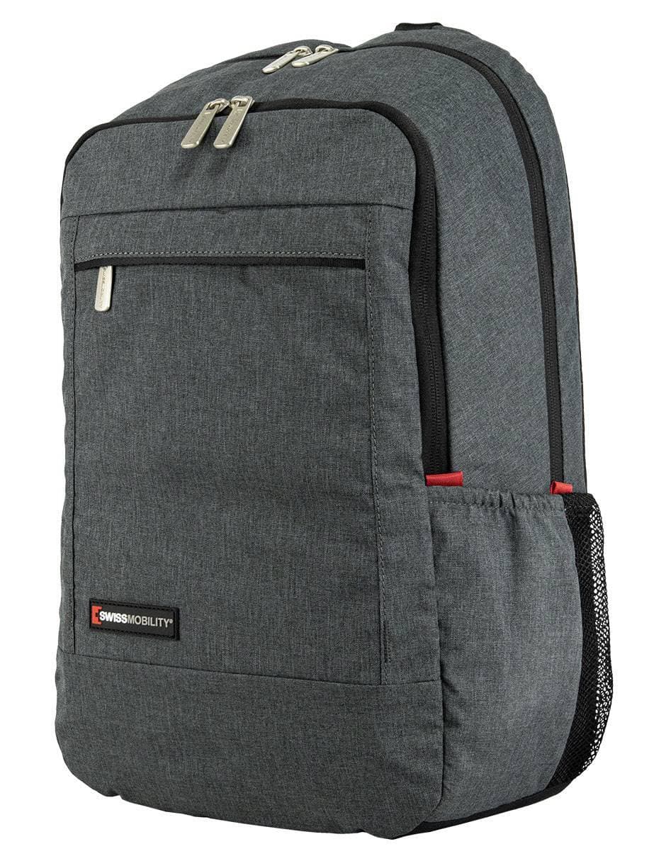 Mochila Swissmobility para laptop JONES 15.6 pulgadas - 3 Compartimentos, Gris.