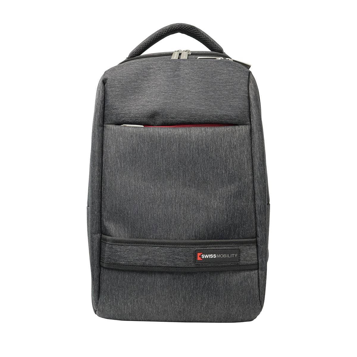 Mochila Swissmobility para laptop XL 17 pulgadas - 4 Compartimentos, Gris