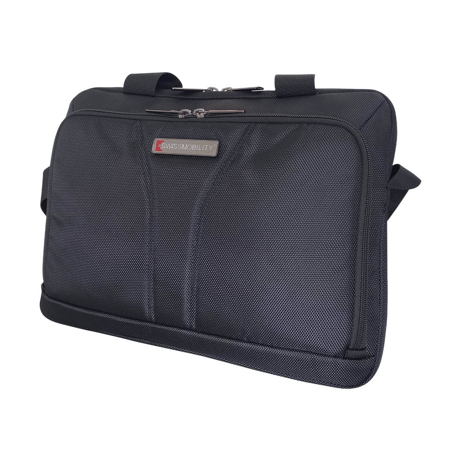 Maletín Swissmobility Porta Laptop Zug 14 Pulg - 2 compartimentos, Negro.