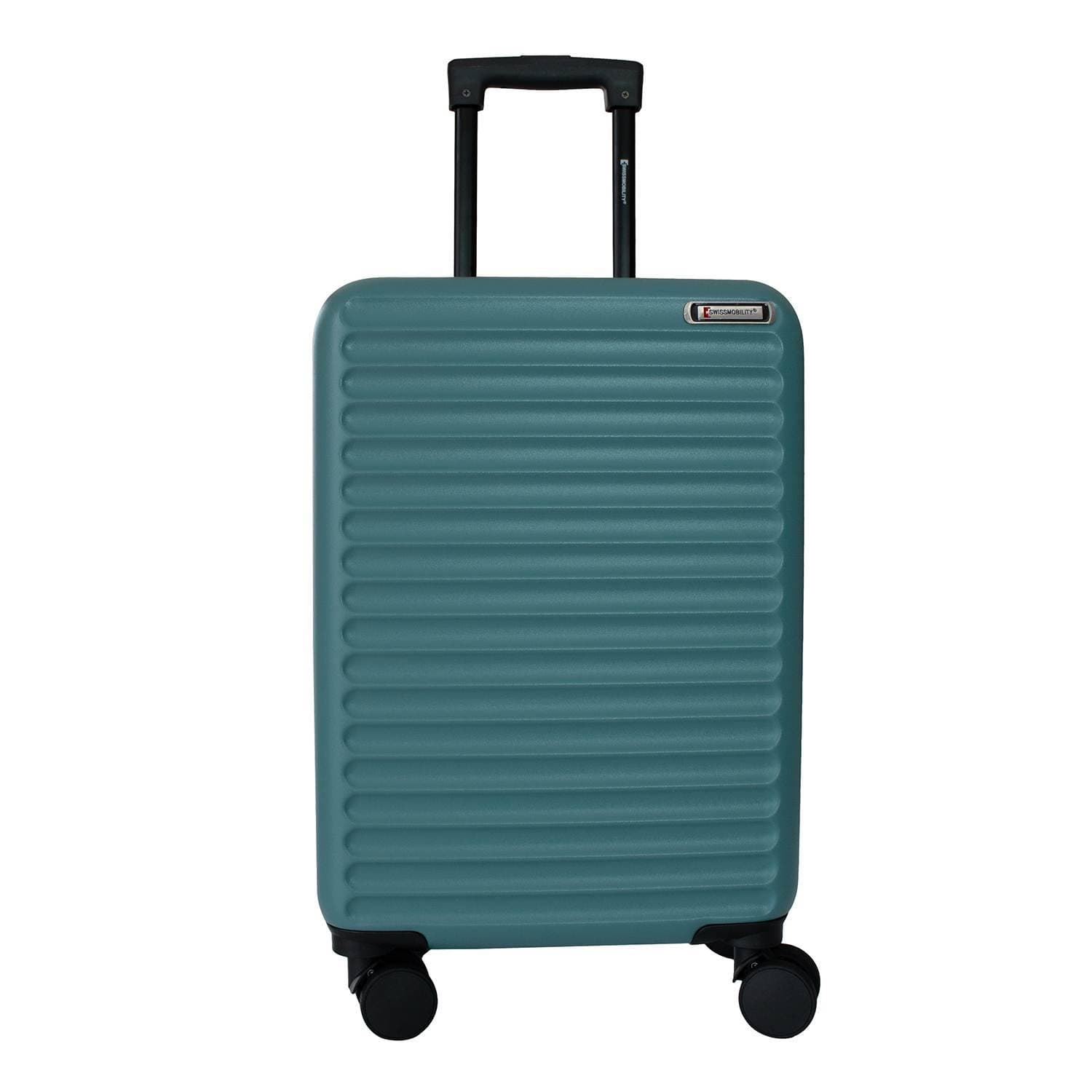 Maleta Swissmobility de 20 rígida - plastico ABS, candado, baston de alumino, 8 ruedas.Verde