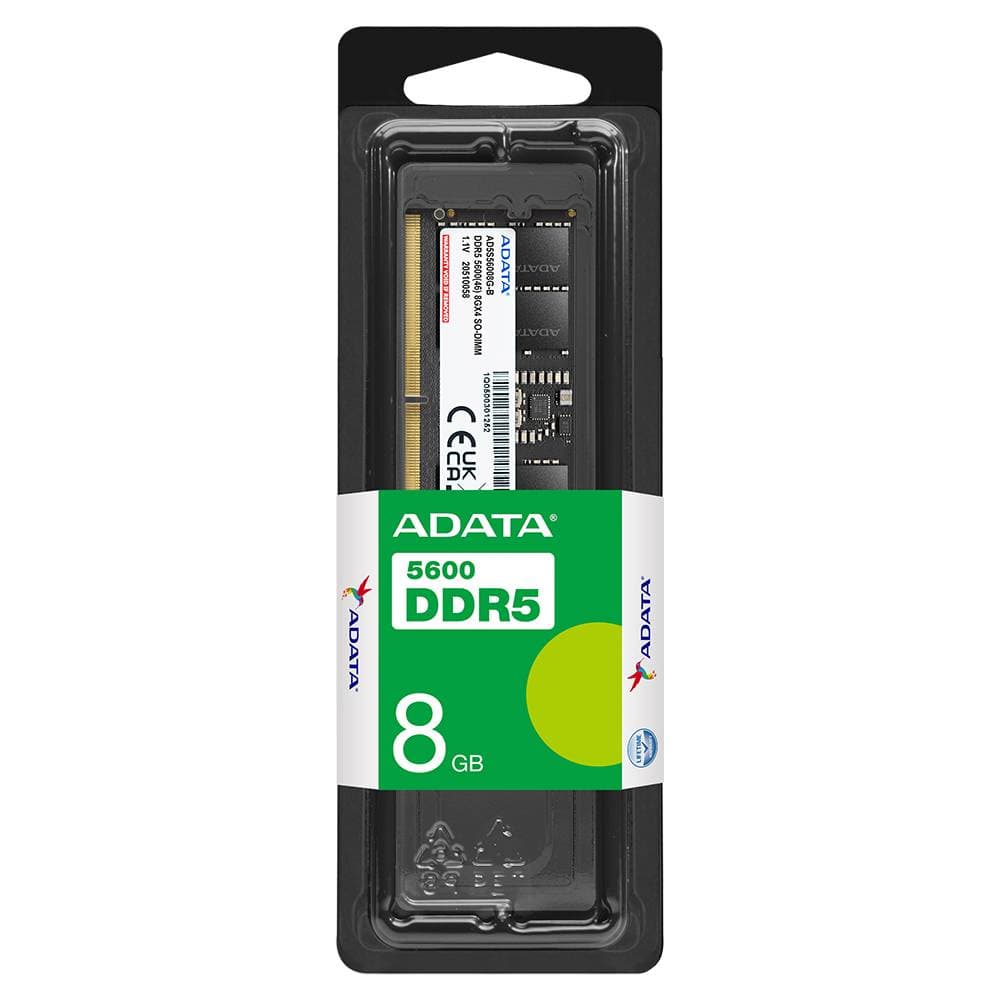 Memoria RAM ADATA - DDR5 8GB SODIMM 5600MHz. AD5S56008G-S