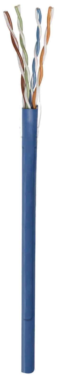 Bobina de cable de red UTP - Solida, 705059, 100 Cobre, 305 m, CAT 6, Color Azul, 4 pares, 23 AWG