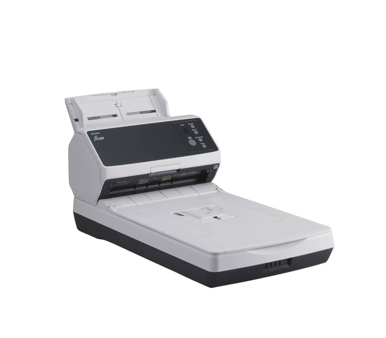 Scanner FUJITSU modelo FI-8250. ADF - velocidad de digitalización simplex: 50 ppm (200/300 ppp), dúplex : 100 ipm (200/300 ppp), fuente de luz ADF