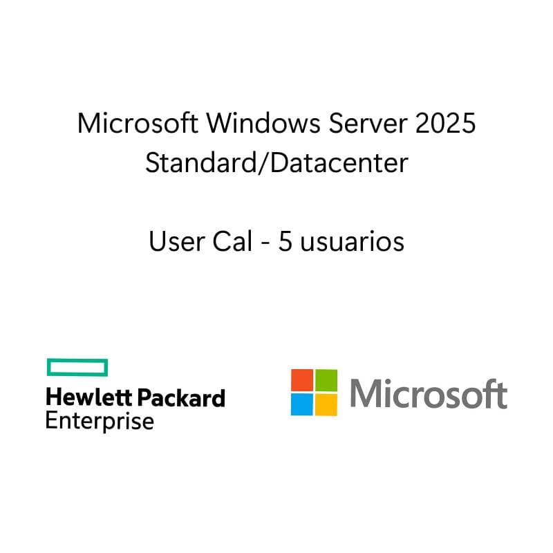 LTU de Microsoft Windows Server 2025 5 usuarios CAL WW -