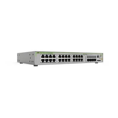 Swicth ALLIED TELESIS Administrable CentreCOM GS970M - Capa 3 de 24 puertos 10/100/1000 Mbps + 4 SFP Gigabit. AT-GS970M/28-10.